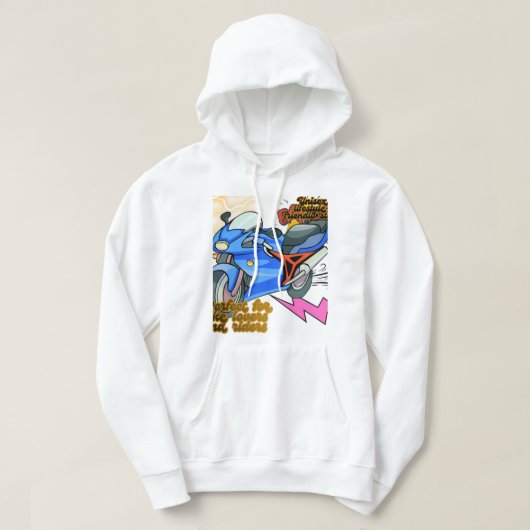 Minimal Bike Art Graphic – Modern Motorcycle パーカ (デザイン正面)