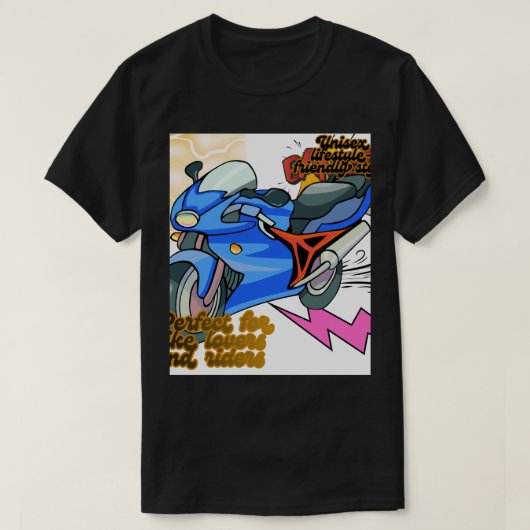 Minimal Bike Art Graphic – Modern Motorcycle Tシャツ (デザイン正面)