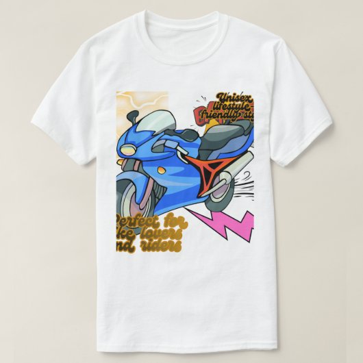 Minimal Bike Art Graphic – Modern Motorcycle Tシャツ (デザイン正面)