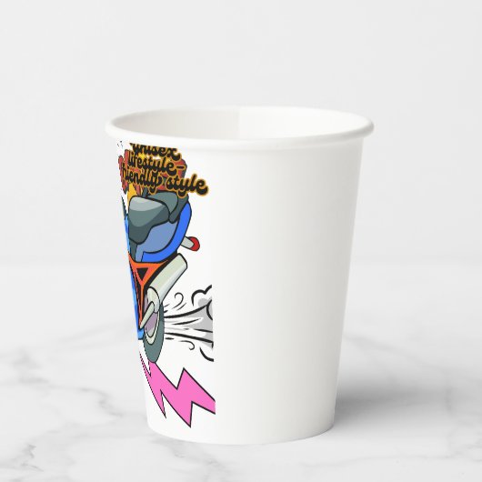 Minimal Bike Art Graphic –Motorcycle Party 紙コップ (左)