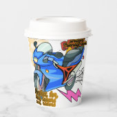 Minimal Bike Art Graphic –Motorcycle Party 紙コップ (正面)