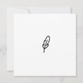 Minimal Bird Doodle Birthday Card カード (裏面)