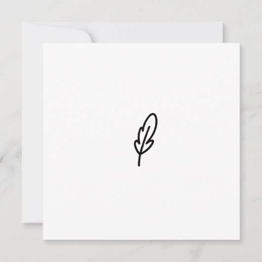 Minimal Bird Doodle Birthday Card カード (裏面)