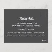 Minimal Birth Doula Newborn Care Design ポストカード (裏面)