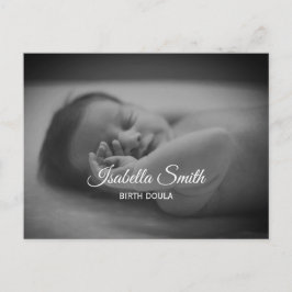 Minimal Birth Doula Newborn Care Design ポストカード