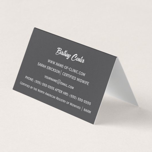 Minimal Birth Doula Newborn Care Design 名刺 (裏面)