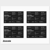 Minimal Black 4OZ Body Lotion Bottle Wrapper Label 長方形シール (シート)