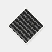 Minimal Black and White Stripes スタンダードカクテルナプキン (角)