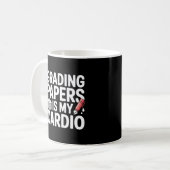 Minimal Black and White Teacher Grading Quote Mug コーヒーマグカップ (正面左)