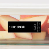 Minimal Black Candle Jar Thin Vertical Waterproof ラベル (貼付)