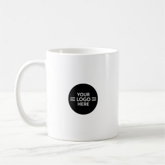 Minimal Black Circle Logo Placeholder | Modern Cus コーヒーマグカップ