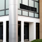 Minimal Black Fabric Wedding Welcome Banner 横断幕 (ビルの外側)