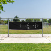 Minimal Black Fabric Wedding Welcome Banner 横断幕 (インサイチュ)