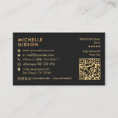 Minimal Black Initials Consulting Professional 名刺 (裏面)
