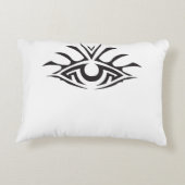 Minimal Black Ink Tattoo Style Artwork アクセントクッション (裏面)