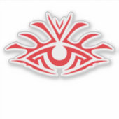 Minimal Black Ink Tattoo Style Artwork シール (正面)