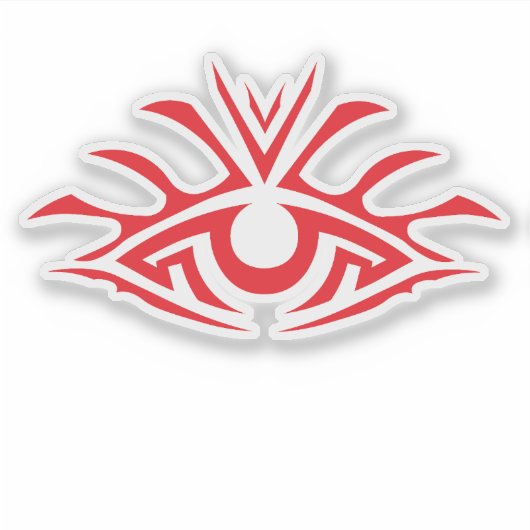 Minimal Black Ink Tattoo Style Artwork シール (正面)