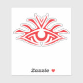 Minimal Black Ink Tattoo Style Artwork シール (シート)