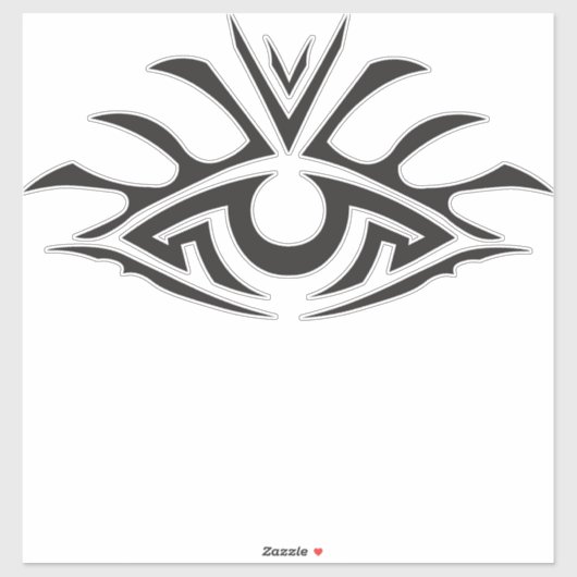 Minimal Black Ink Tattoo Style Artwork シール (シート)