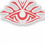 Minimal Black Ink Tattoo Style Artwork シール (正面)