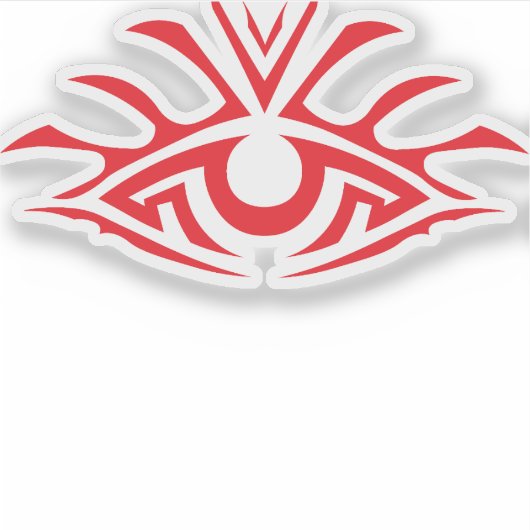 Minimal Black Ink Tattoo Style Artwork シール (正面)