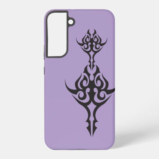 Minimal Black Ink Tattoo Style Artwork Samsung Galaxyケース (裏面)