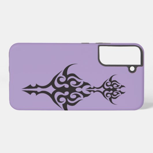 Minimal Black Ink Tattoo Style Artwork Samsung Galaxyケース (裏面横)