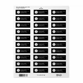 Minimal Black Office Business Branding Design ラベル (フルシート)