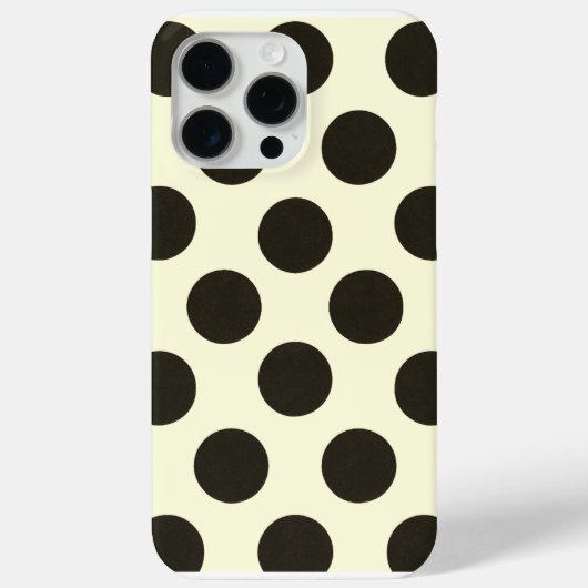 Minimal Black Polka Dot Pattern Case-Mate iPhoneケース (裏面)