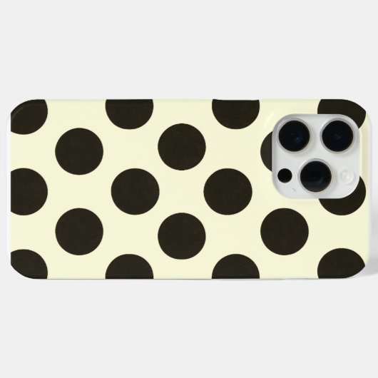 Minimal Black Polka Dot Pattern Case-Mate iPhoneケース (裏面 (横))