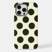 Minimal Black Polka Dot Pattern iPhoneケース (裏面)