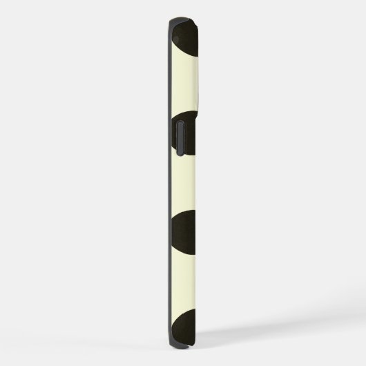 Minimal Black Polka Dot Pattern iPhoneケース (右側面)