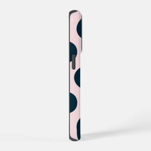Minimal Black Polka Dot Pattern iPhoneケース (右側面)