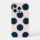 Minimal Black Polka Dot Pattern iPhoneケース (裏面)