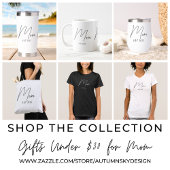 Minimal Black Script Established Mom T-Shirt Tシャツ