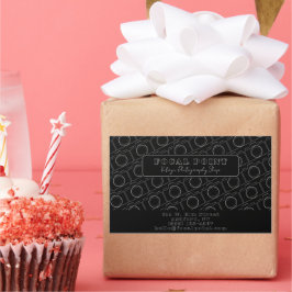 Minimal Black & White Camera Pattern Photography 長方形シール