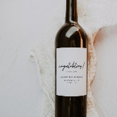 Minimal Black & White Congratulations Graduate ワインラベル