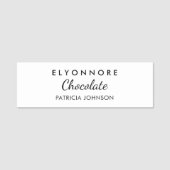 Minimal Black White Custom Staff 名札 (正面)