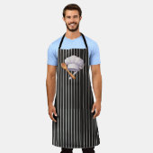 Minimal Black & White Kitchen  エプロン (着用した状態)