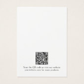 Minimal Black White Necklace Earring Display Card (裏面)
