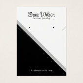 Minimal Black White Necklace Earring Display Card (正面)