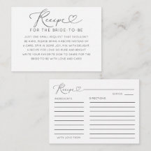 Minimal Black & White Recipe Card