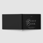 Minimal Black & White Wedding Guest Book ゲストブック (全面)