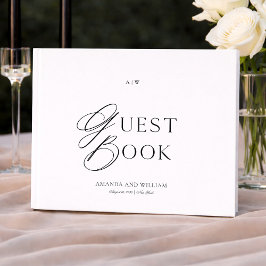 Minimal Black & White Wedding Guest Book ゲストブック