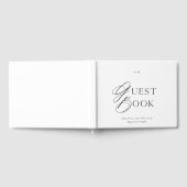 Minimal Black & White Wedding Guest Book ゲストブック (全面)