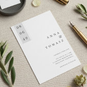 Minimal Black & White Wedding Invitation 招待状