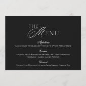 Minimal Black & White Wedding Menu card 招待状 (正面)