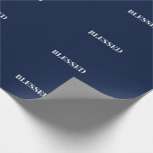 Minimal BLESSED | Navy Blue Holiday ラッピングペーパー (角)