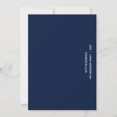 Minimal BLESSED | Navy Blue Holiday Greeting Card シーズンカード (裏面)