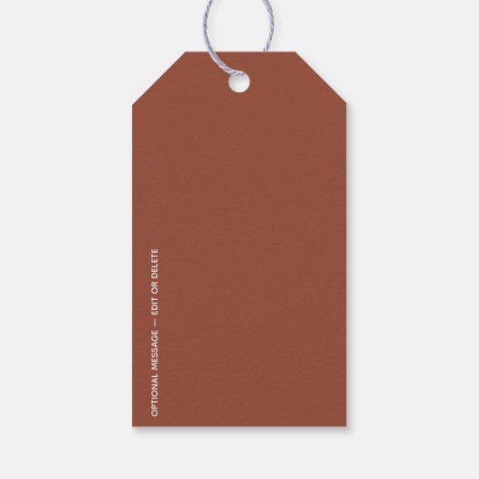 Minimal BLESSED | Terracotta Holiday ギフトタグ (裏面)